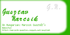 gusztav marcsik business card